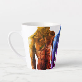 Taza De Café Latte taza con torso masculino tatuado 2 café