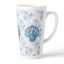 Taza de cerámica grande para latte con chinoisería