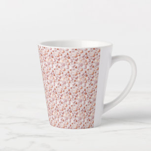Taza De Café Latte Taza de cerámica pequeña para latte con corazones