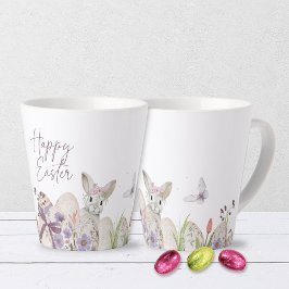 Taza De Café Latte Taza de Feliz Pascua Latte