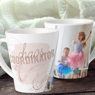 Taza De Café Latte Taza de Latte Abstracta para Niños Coordinador de 