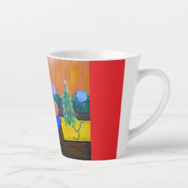 Taza De Café Latte Taza de Latte Alegría de Navidad