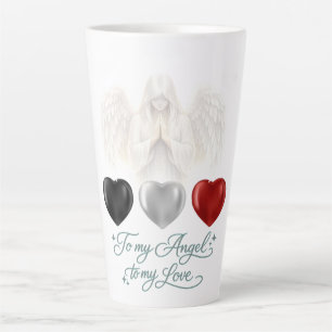 Taza De Café Latte Taza de latte AngelicFaith SilverHeart