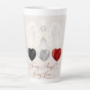 Taza De Café Latte Taza de latte AngelicFaith SilverHeart