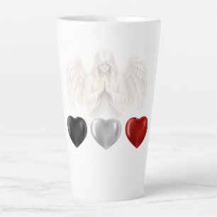 Taza De Café Latte Taza de latte AngelicFaith SilverHeart