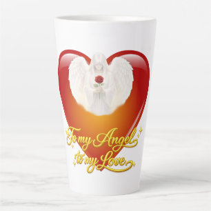 Taza De Café Latte Taza de latte AngelicFaith SilverHeart