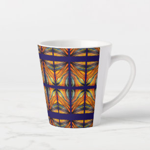 Taza De Café Latte Taza de Latte Azul Marino Inspirada en el Desierto