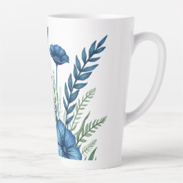 Taza De Café Latte Taza de Latte Botánico | Vajilla para Bebidas Boho
