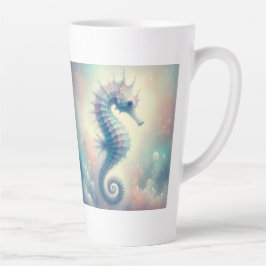 Taza De Café Latte Taza de Latte Caballito de Mar Pastel 12 oz & 17 o