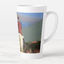 Taza De Café Latte Taza de latte Caballo y sabuesos