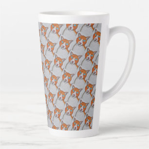 Taza De Café Latte Taza de latte con estampado de gato