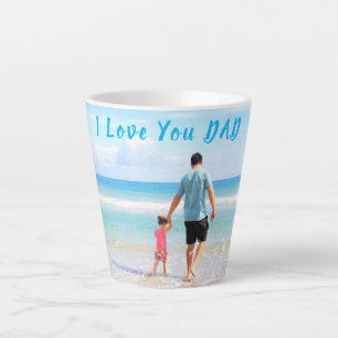 Taza De Café Latte Taza de latte con foto de tu papá regalo personali