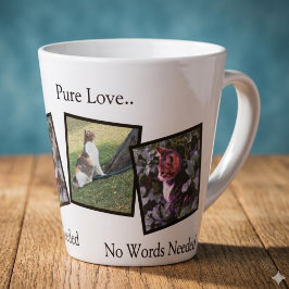 Taza De Café Latte Taza de latte con foto personalizada de mascota