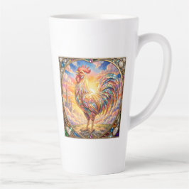 Taza De Café Latte Taza de Latte con gallo