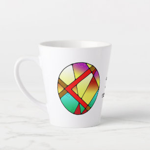 Taza De Café Latte Taza de Latte con Kenaz Rune Art Nouveau – ¡CREATI