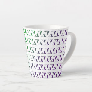 Taza De Café Latte Taza de latte con patrón en zig zag 3D