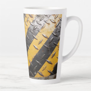 Taza De Café Latte Taza de Latte con Rayas de Advertencia Industrial