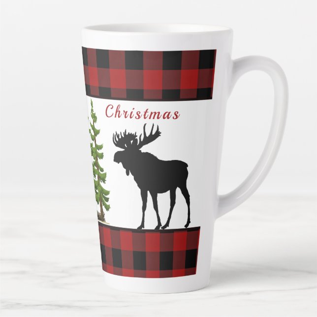 Taza De Café Latte Taza de Latte con Reno Navideño (Derecha)