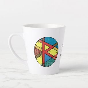 Taza De Café Latte Taza de Latte con Runas Raidho Art Nouveau – ¡EQUI