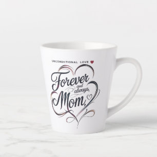 Taza De Café Latte Taza de latte conmovedora para siempre, mamá