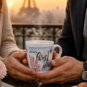 Taza De Café Latte Taza de latte Conoce Me en París