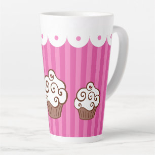 Taza De Café Latte Taza de Latte Cupcake