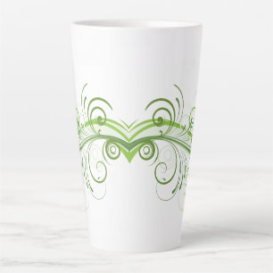 Taza De Café Latte Taza de latte de 17 oz con elegante arte gráfico e