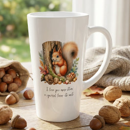 Taza De Café Latte Taza de latte de ardilla divertida – Cita romántic