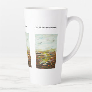 Taza De Café Latte Taza de Latte de Arte Abstracto - “En el Camino ha