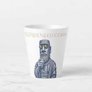 Taza De Café Latte Taza De Latte De Arte Vintage 'LOS LEGENDARIOS NEC