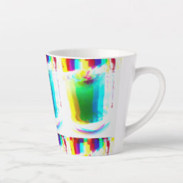 Taza De Café Latte Taza de Latte de Bebida de Arcoíris Primario Popar