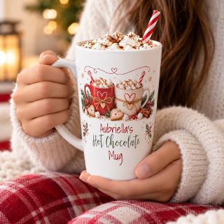 Taza De Café Latte Taza de Latte de Chocolate Caliente Personalizada 