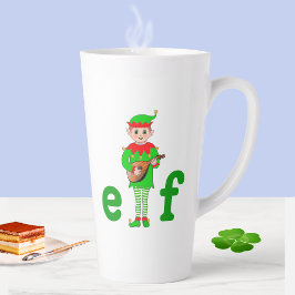 Taza De Café Latte Taza de latte de elfo musical