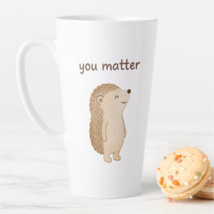 Taza De Café Latte Taza de latte de erizo 'Tú importas'