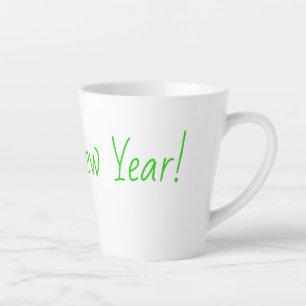 Taza De Café Latte Taza de latte de Feliz Año Nuevo