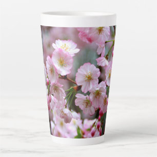 Taza De Café Latte Taza de Latte de Flores de Cerezo