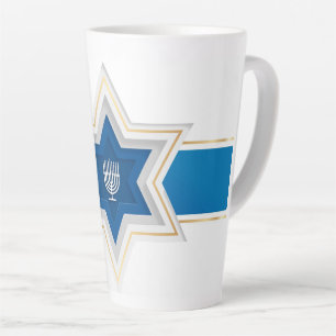 Taza De Café Latte Taza de Latte de Hanukkah