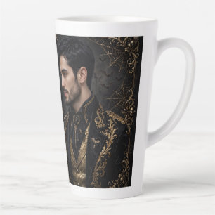 Taza De Café Latte Taza de latte de hombre guapo de Halloween gótico