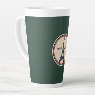 Taza De Café Latte Taza de latte de la Torre Eiffel vintage París 188