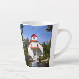Taza De Café Latte taza de latte de luces de rango de Baileys Harbor