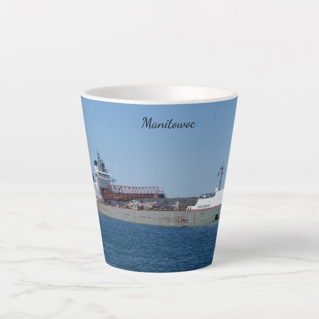 Taza De Café Latte taza de latte de Manitowoc (Anverso)