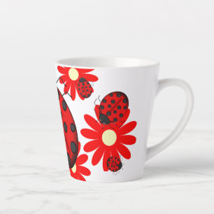 Taza De Café Latte Taza de Latte de Mariquita