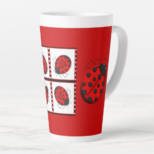 Taza De Café Latte Taza de Latte de Mariquita