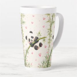Taza De Café Latte Taza de latte de panda lindo