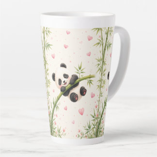 Taza De Café Latte Taza de latte de panda lindo
