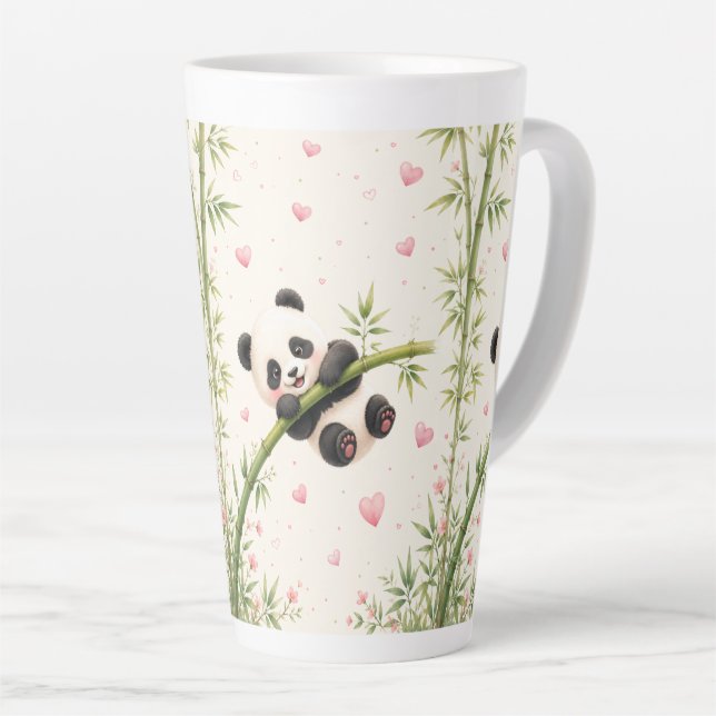 Taza De Café Latte Taza de latte de panda lindo (Ángulo derecho)