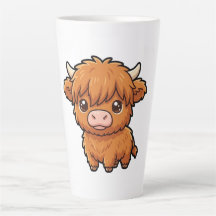 Taza de Latte de Vaca Highland Bebé Adorable