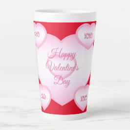 Taza De Café Latte Taza de latte del día de San Valentín feliz