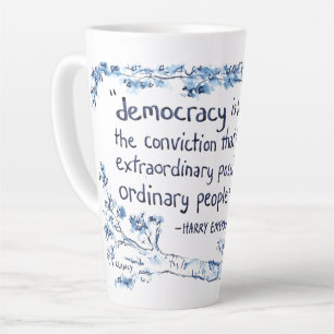 Taza De Café Latte taza de latte Democracia Para la Gente