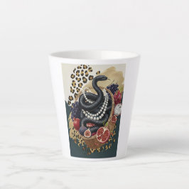 Taza De Café Latte Taza de latte Eclectic Snake with Pearls, Chic Max